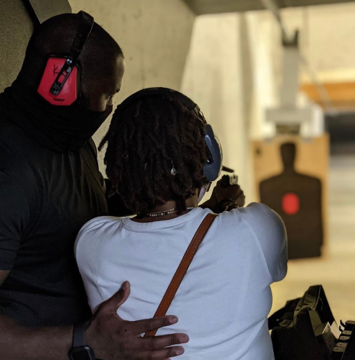Coach K training a student